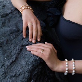 Rue des Mille Bracciale Elastico Perle