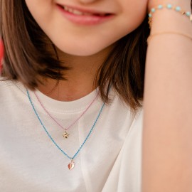 Rue des Mille Girocollo Angioletto Azzurro - ORO18KT