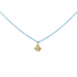 Rue des Mille Girocollo Angioletto Azzurro - ORO18KT
