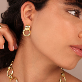 Etrusca Orecchini Pendenti con Cerchio