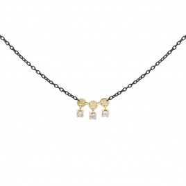 Rue des Mille Girocollo 3 Diamanti - ORO18KT