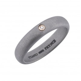 Polello - Anello Titanio e Diamante
